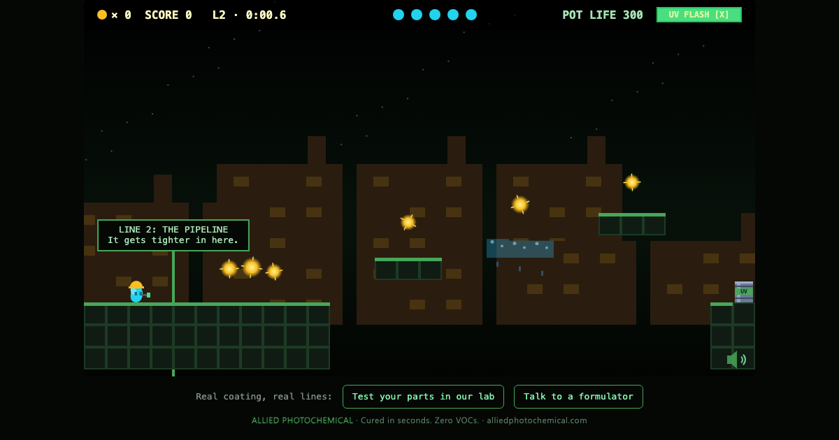 Cure Runner gameplay on line 2
