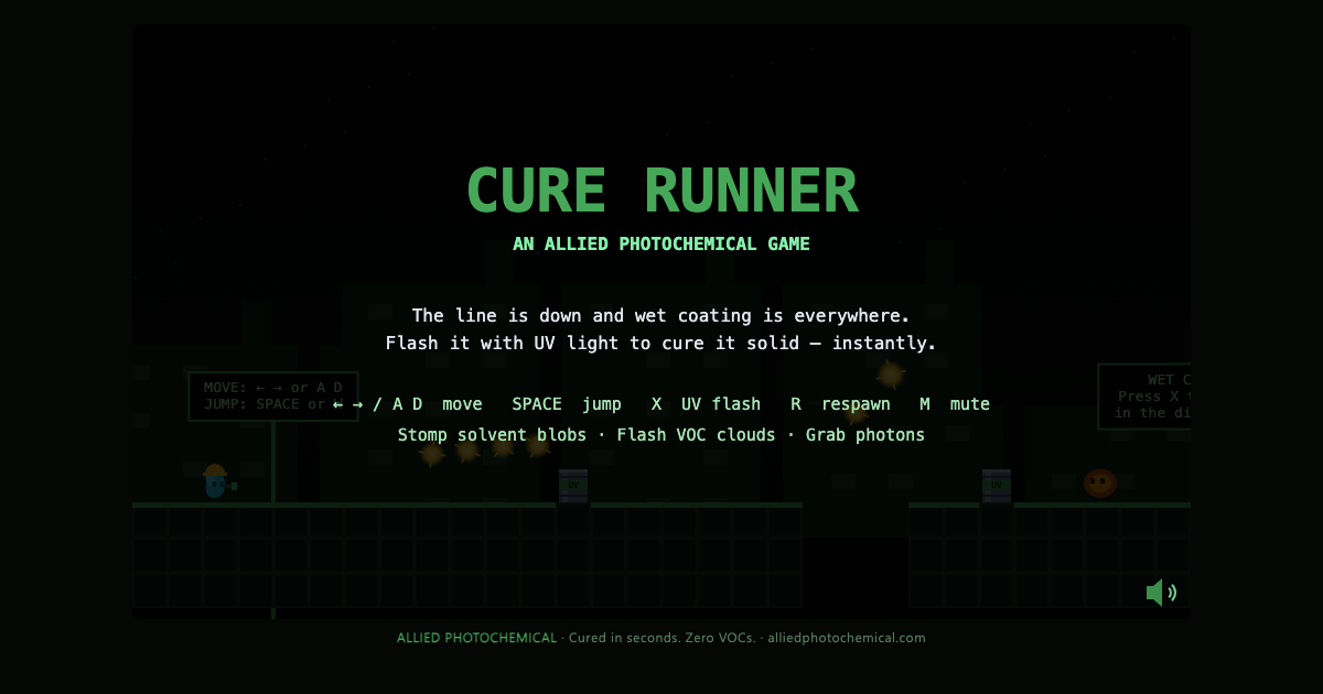 Cure Runner title screen