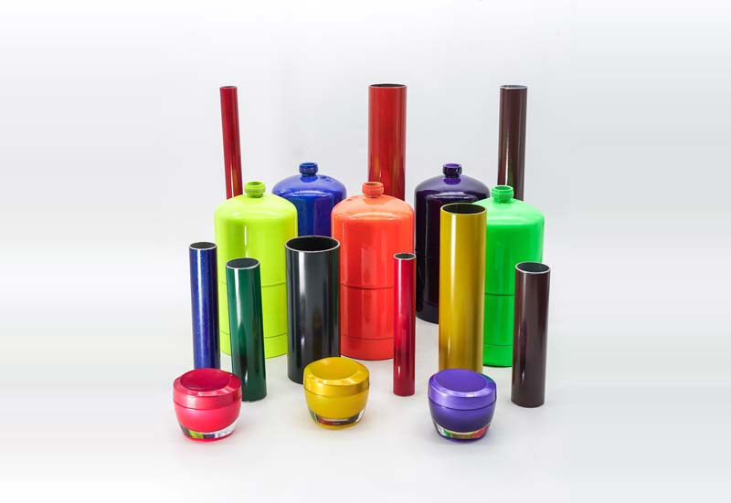 range of metal items in different colors